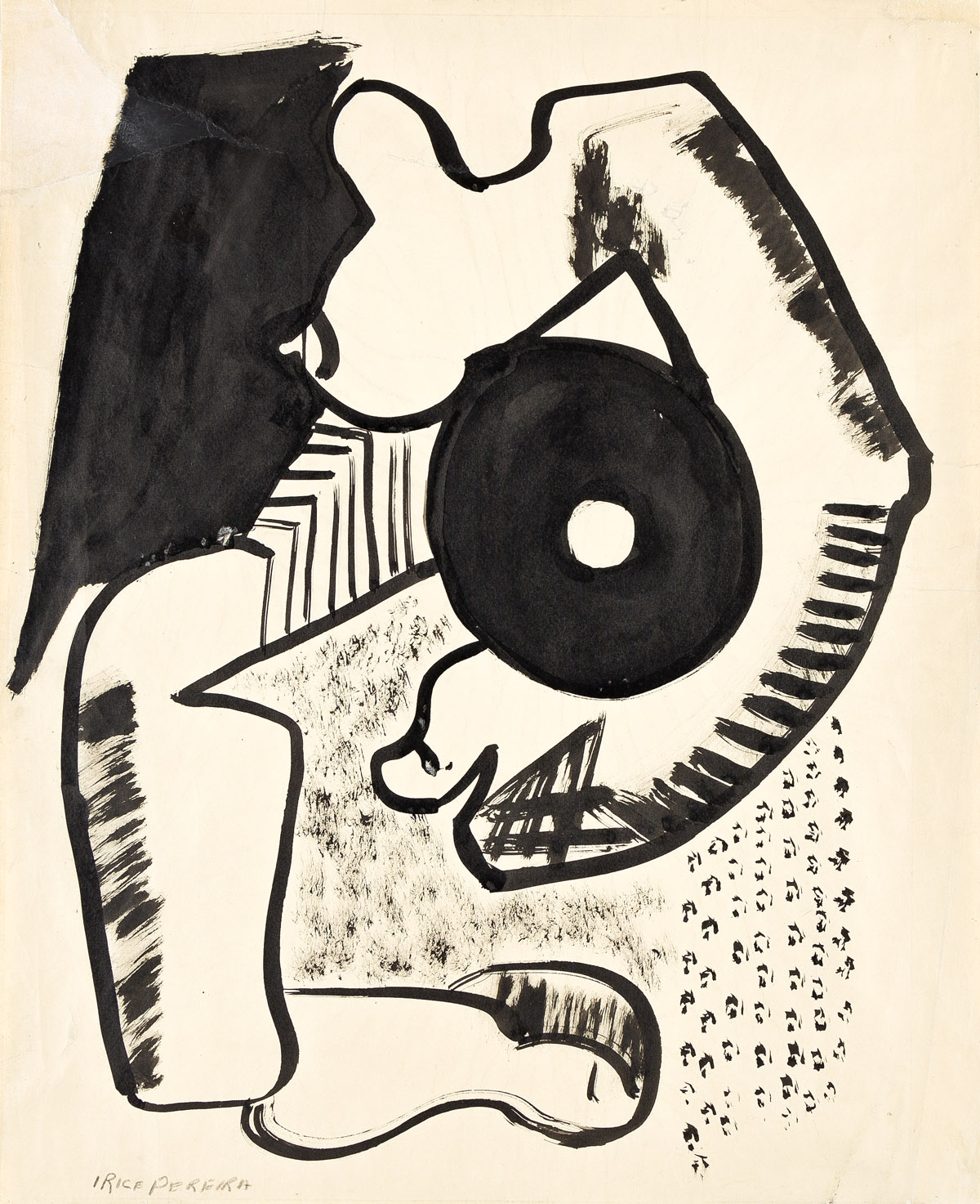 IRENE RICE PEREIRA (1902 - 1971, AMERICAN) Untitled, (Abstract Figure).